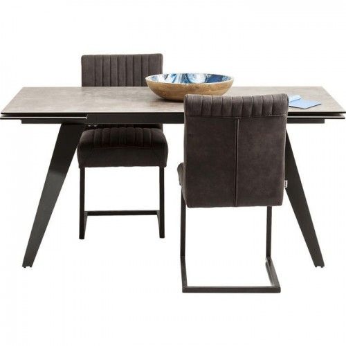 AMSTERDAM DARK Ausziehtisch aus Keramik 160-240 cm