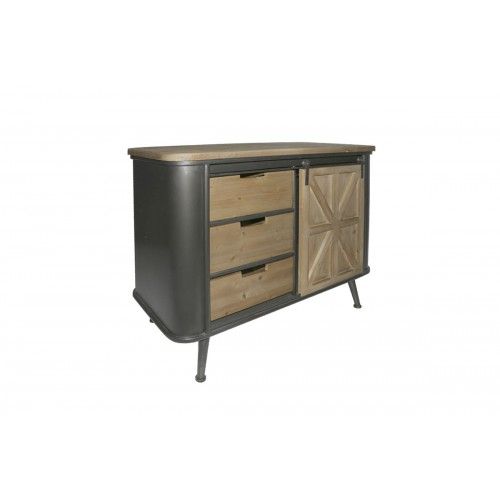 Mobile buffet in legno con anta e cassetto portaoggetti, Credenza