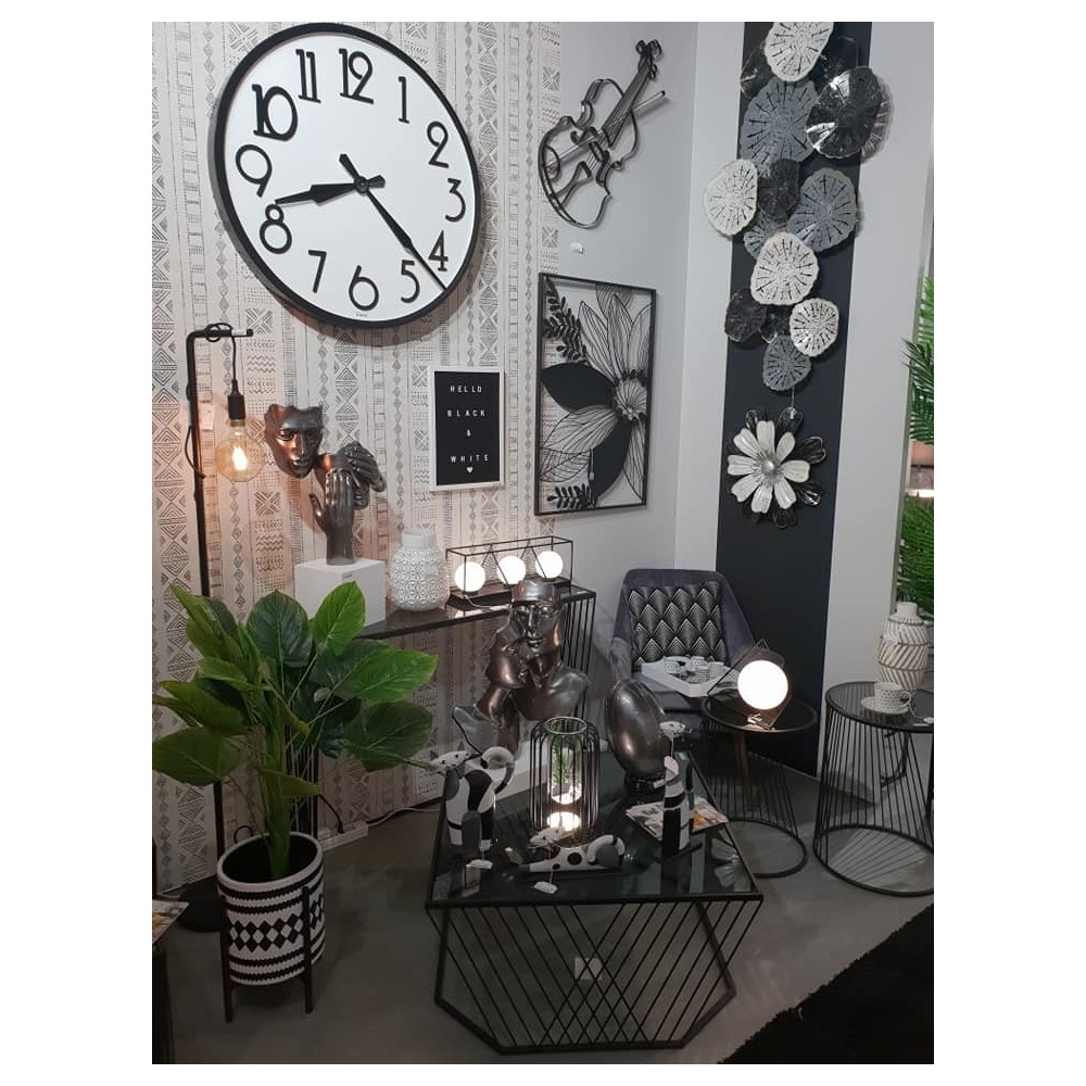 INTERIOR schwarze Röhren-Stehlampe mit hängender Glühbirne