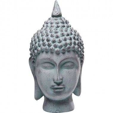 Estátua cabeça e busto Buda Chama 30 cm