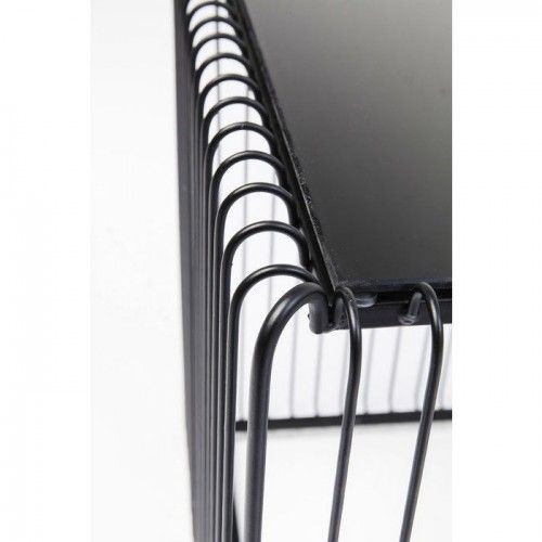 Set de 2 tables d'appoint noires WIRE