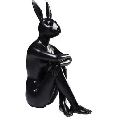 Coelho preto de coelho figurino