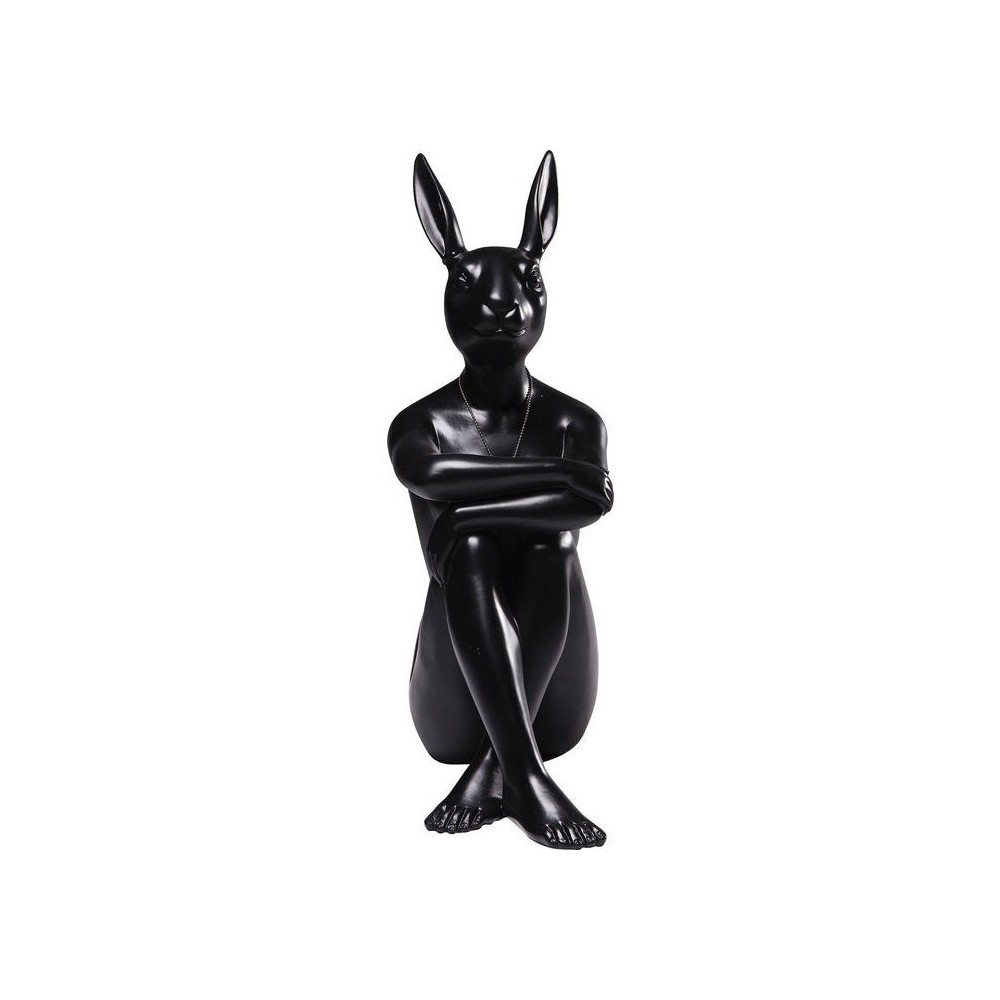 Black decorative rabbit figurine RABBIT