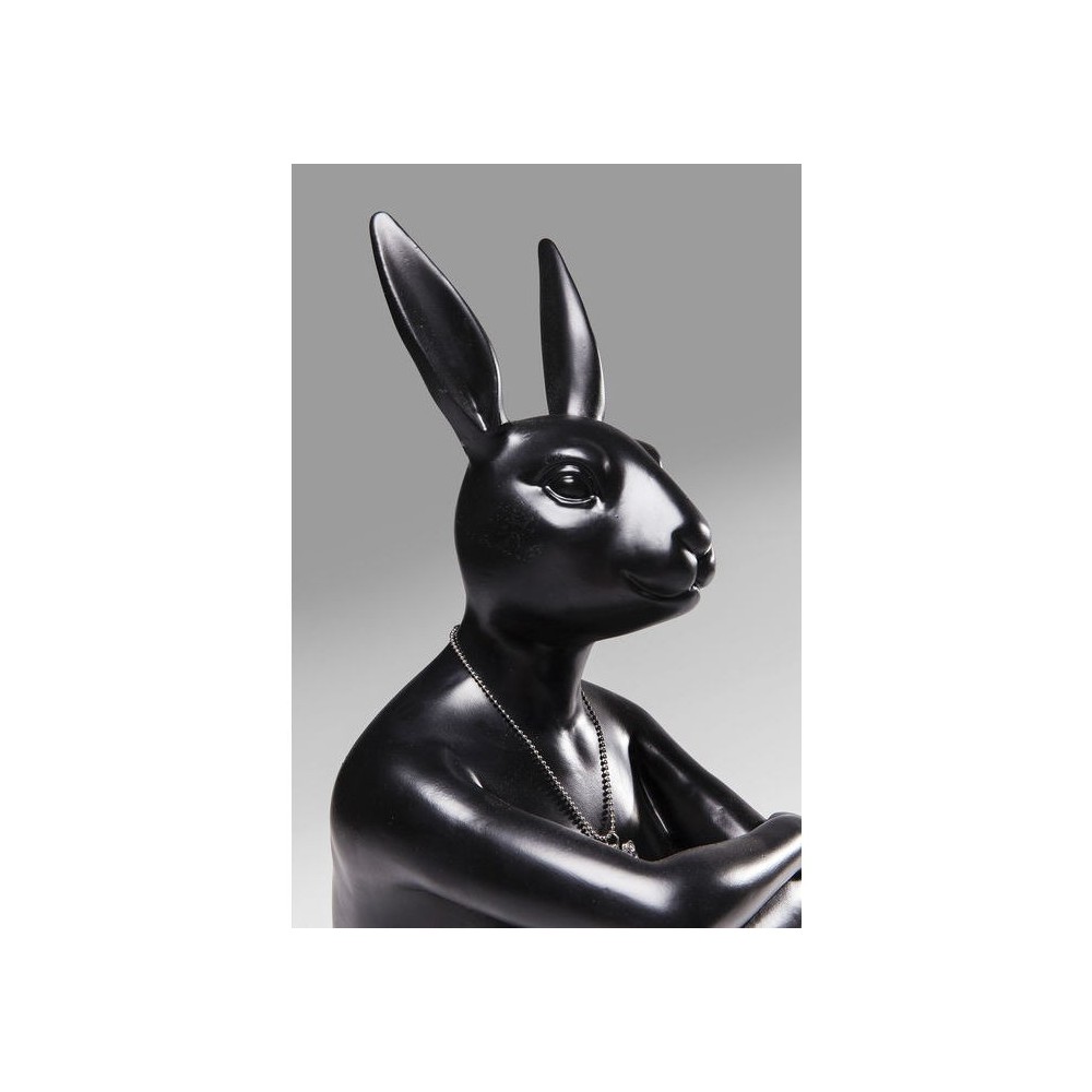 Black decorative rabbit figurine RABBIT