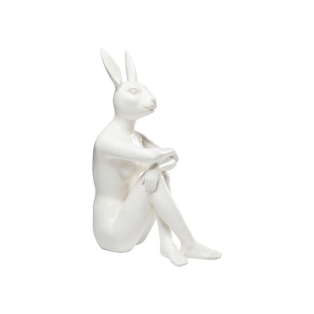 Coelho branco de coelho decorativo figurina