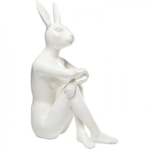 Coelho branco de coelho decorativo figurina