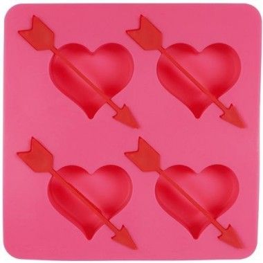 Molde de sorvete rosa em forma de rosa