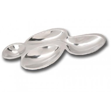 Aluminium-Multifunktions-Aperitif-Tablett Kare design - 1