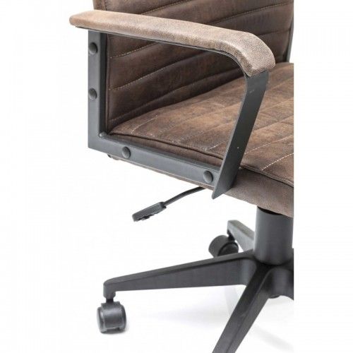 Office chair LABORA brown leather-look upholstery KARE Design — leg detail