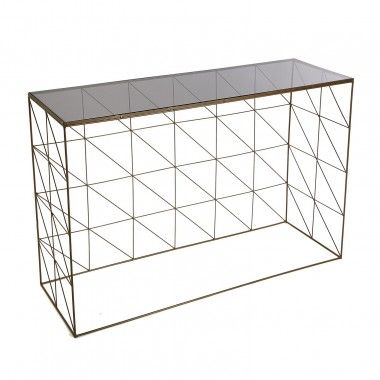 100 cm de vidro e cromo console entrada