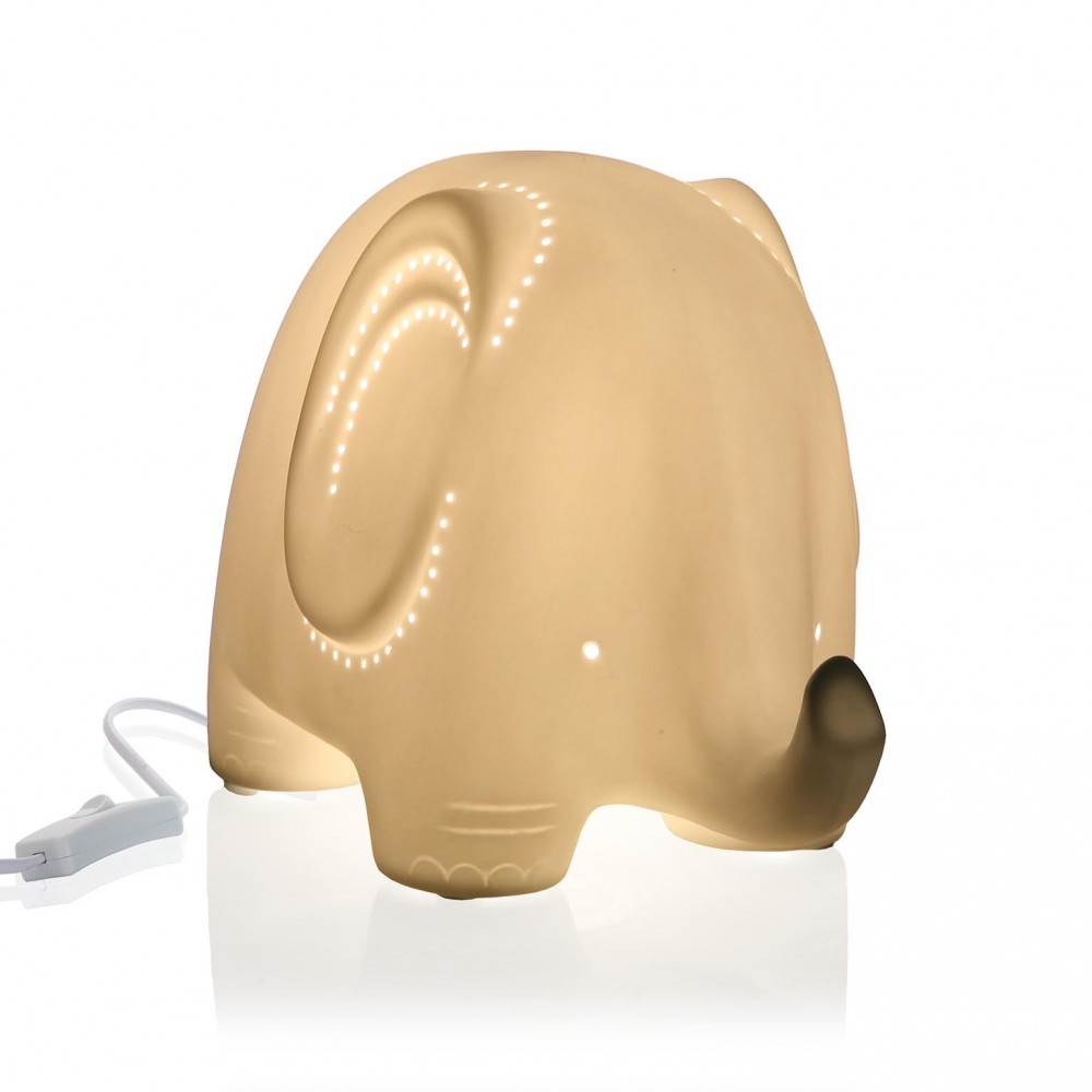 Lampe ELEPHANT weißes Porzellan