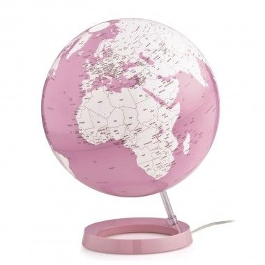 Projeto branco do globo da terra brilhante e coral na base cor coral