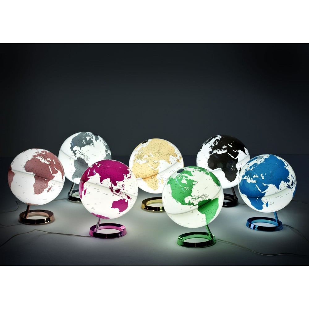 Globo Luminous Terra Design Rosa Rosa Branco na cor rosa