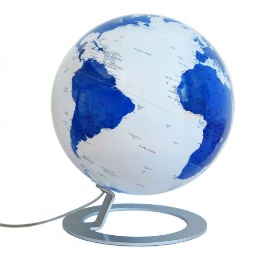 Globe terrestre lumineux sur pied Ø 50 cm - Emily Blue - Atmosphère