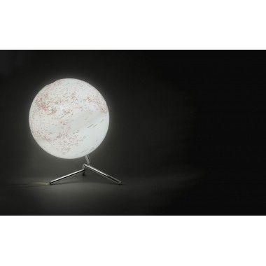 Luminous terra globo branco preto design preto nodro 2