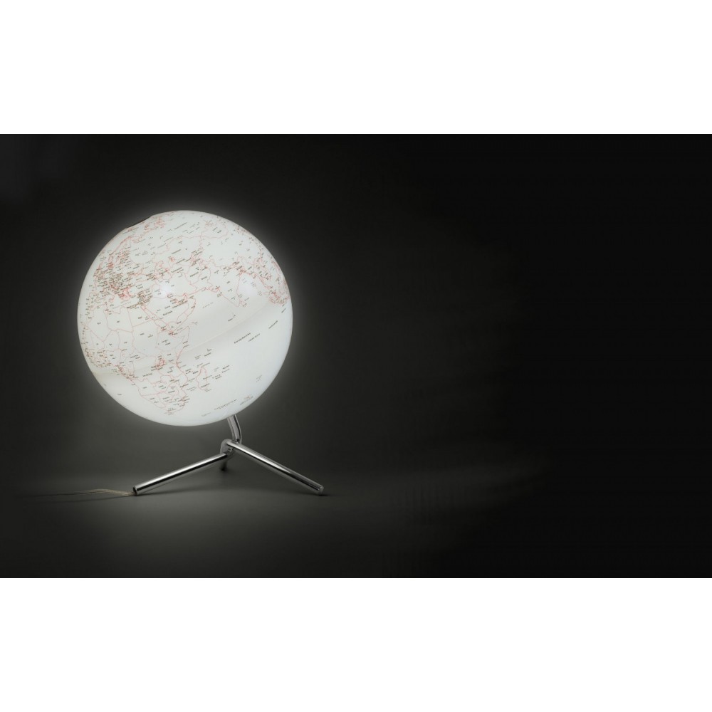 Luminous terra globo branco preto design preto nodro