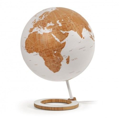Luminous terrestrial globe bamboo design