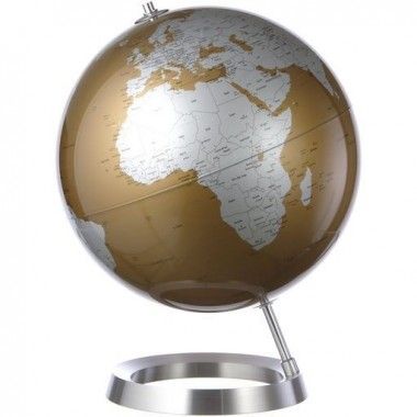 Projeto do globo da terra amêndoa na base de alumínio