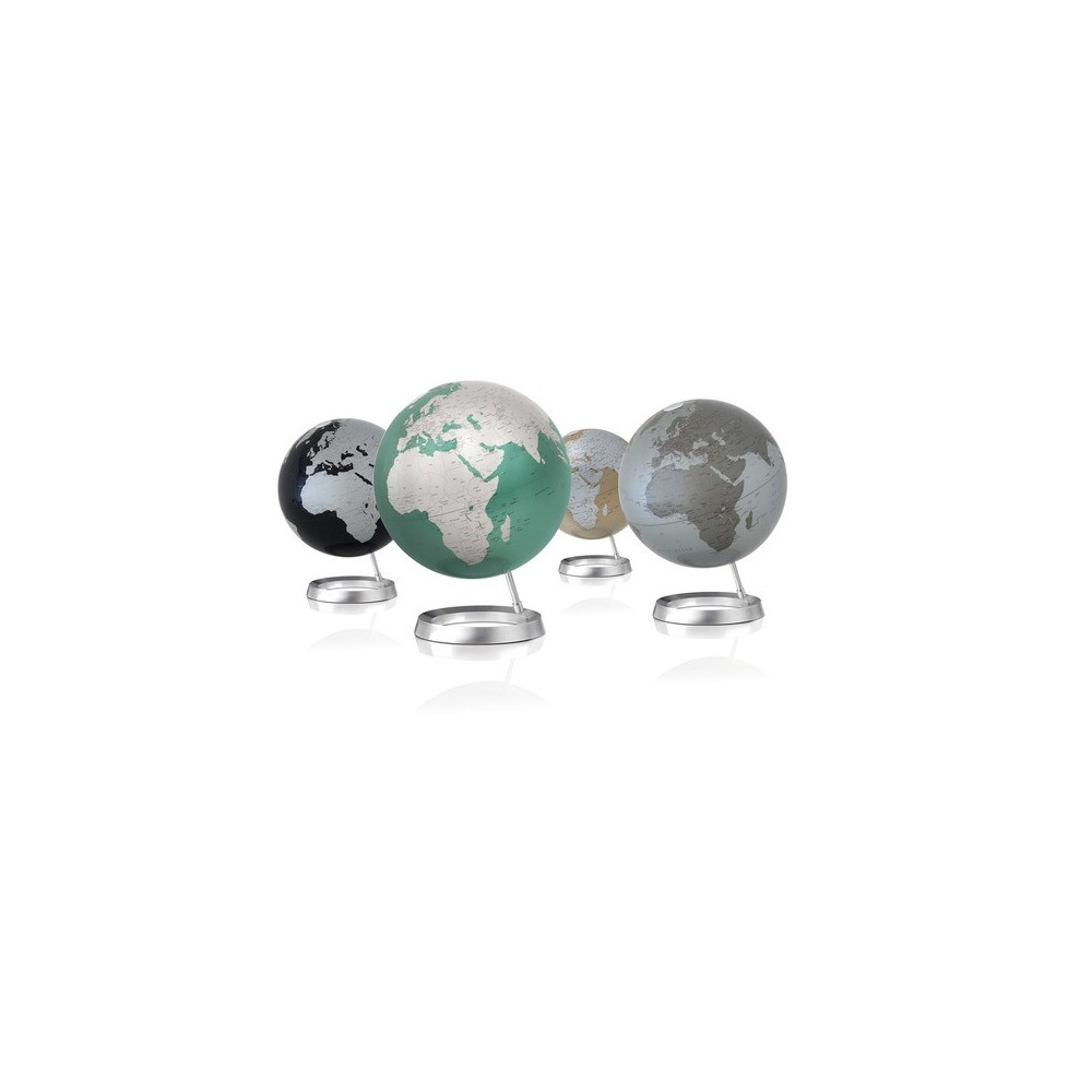 Globe Terrestrial design Mint on aluminium base