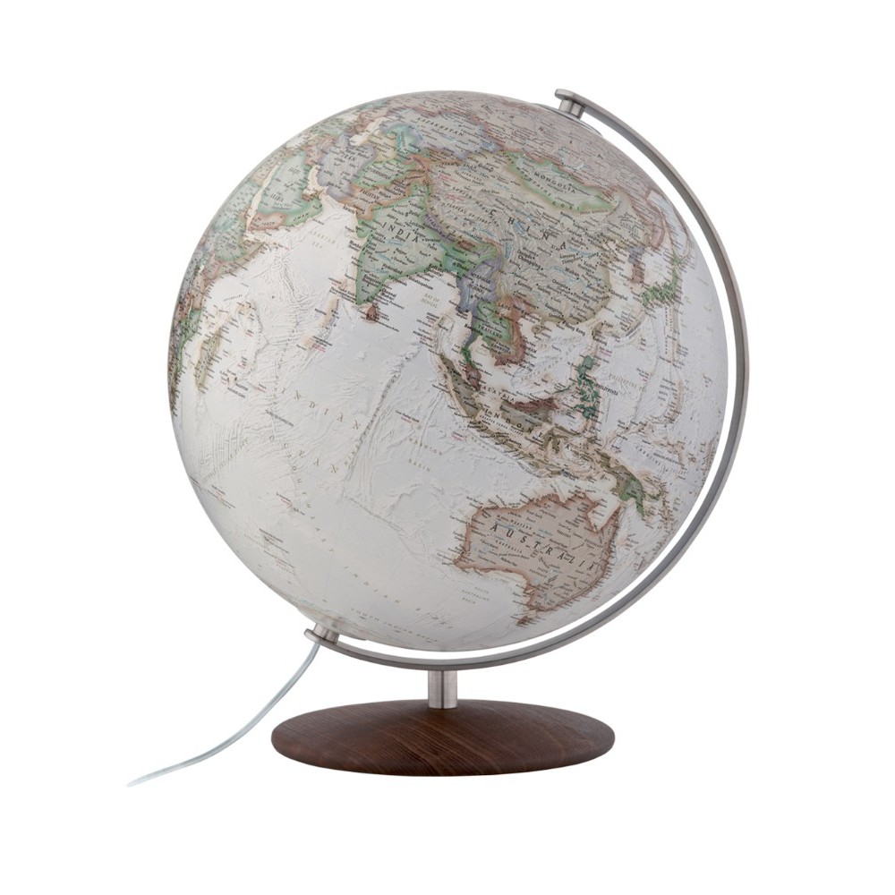 Globo Terra Brilhante Executivo Base Ash
