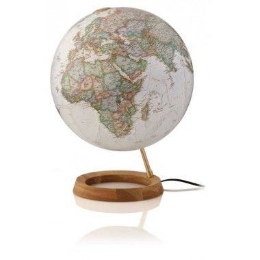 Executivo de néon de globo da terra luminosa na base