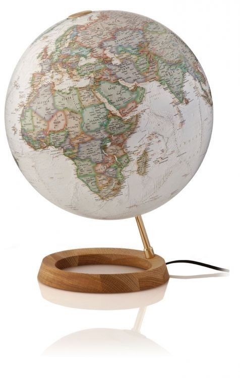Globo terrestre luminoso NEON EXECUTIVE mapa antigo Atmosphere — vista frontal