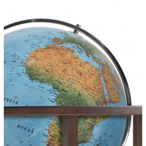 Zeitgenössische Erdbeleuchtung Globe Cross Blue