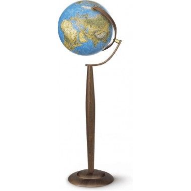 Lâmpada de globo terrestre leve Sylvia azul