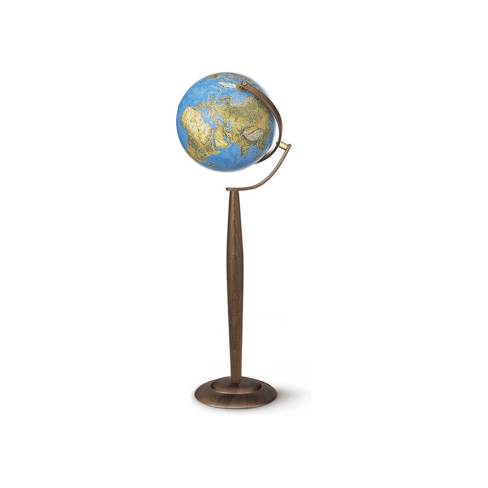 Lâmpada de globo terrestre leve Sylvia azul