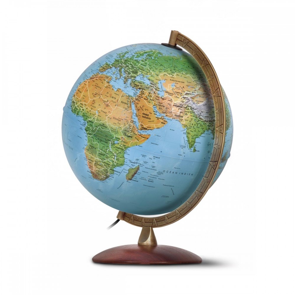 Capitais internacionais de globo terrestre e bordas brilhantes Astra
