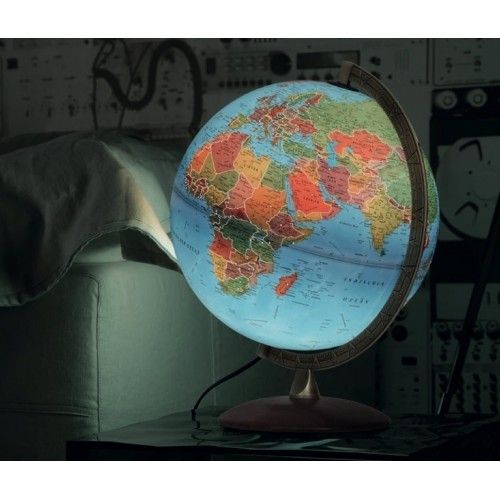 Capitais internacionais de globo terrestre e bordas brilhantes Astra