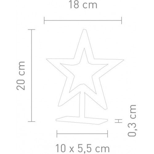 Lampe étoile chromée LED LUCY-S de SOMPEX