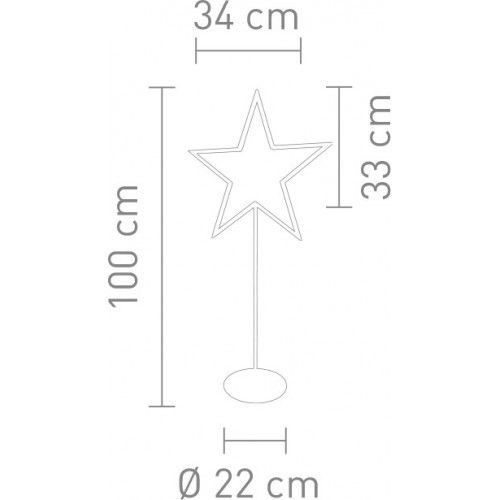 Lâmpada de estrela preta Lucy