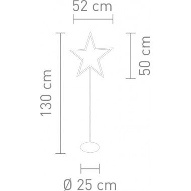 Lámpara de pie LUCY 130 LED estrella negra