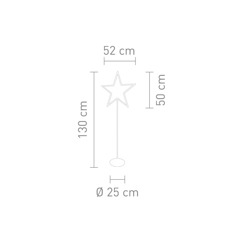 LUCY 130 LED Chrom-Stern-Stehleuchte