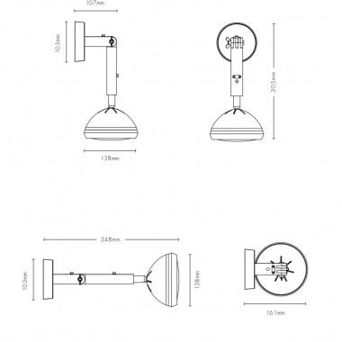 Arandela rosa WATTSON WALL LAMP