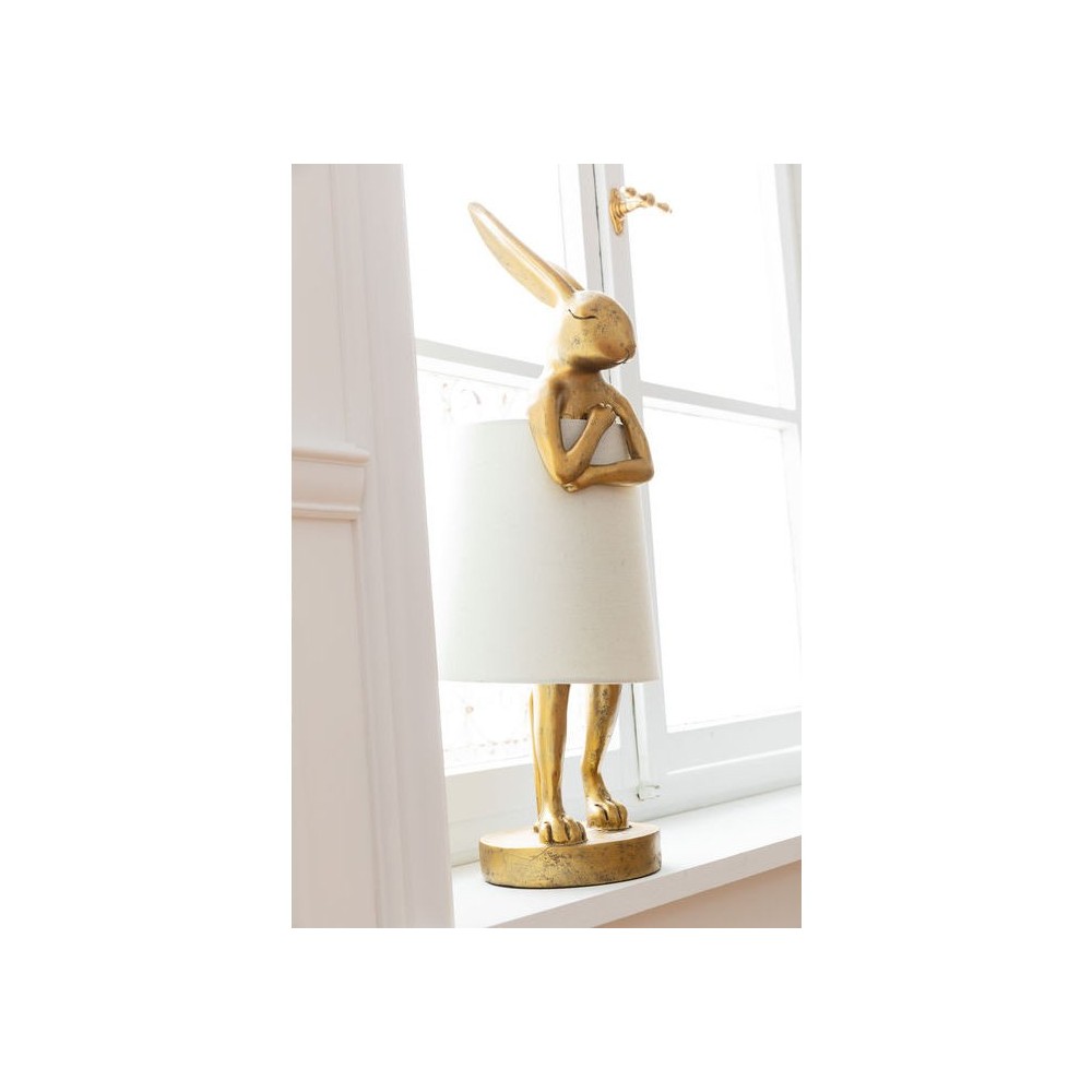 KONIJN gouden konijn tafellamp
