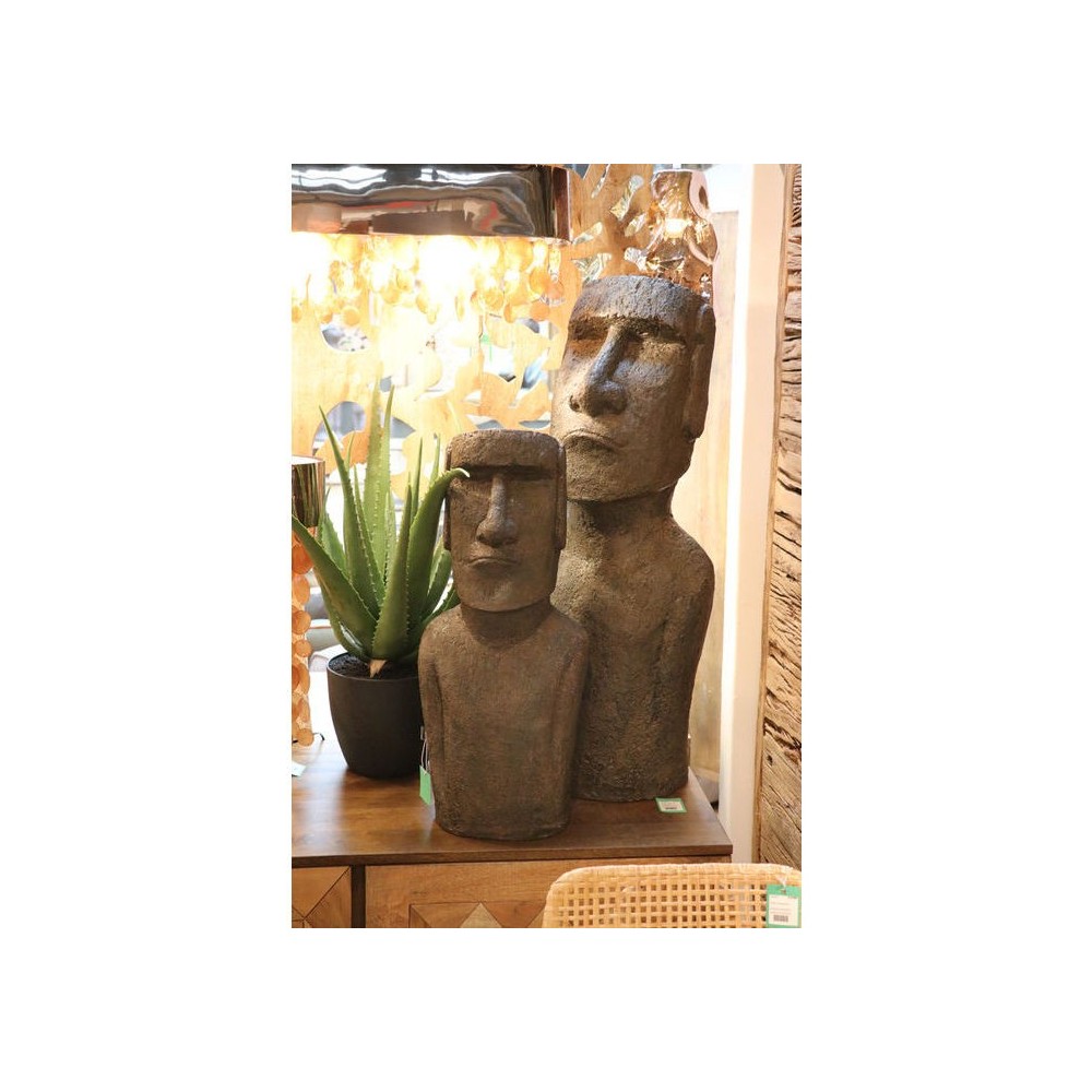 Statue Bust Deco Moïa Easter Island 80 cm