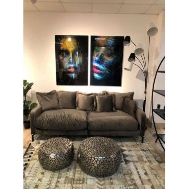 Conjunto de 2 mesas de mesa prata prata prata kare design 2