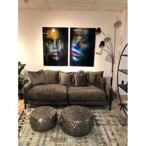 Conjunto de 2 mesas de mesa prata prata prata kare design
