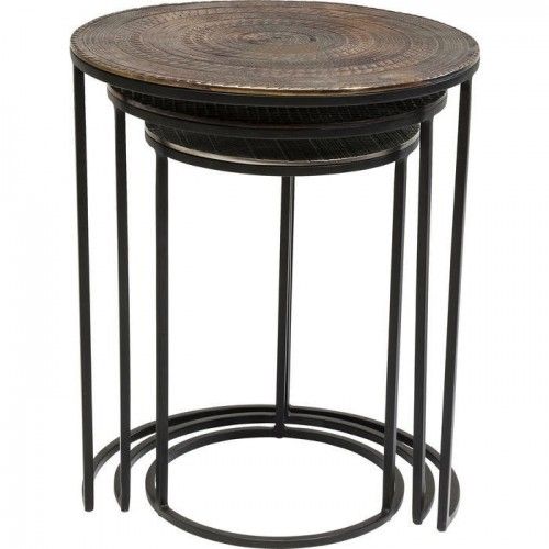 Set de 3 tables d'appoints ELECTRA Ø48cm
