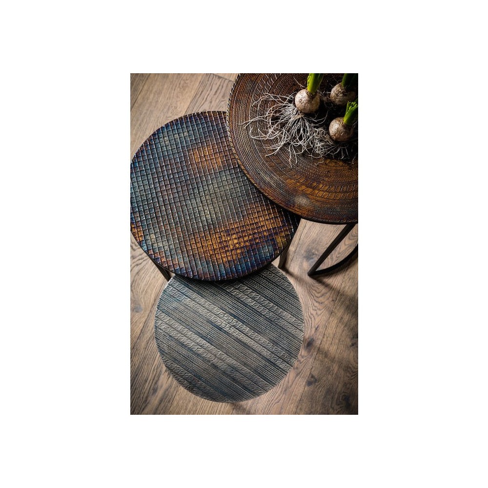 Set van 3 ELECTRA bijzettafels Ø48cm