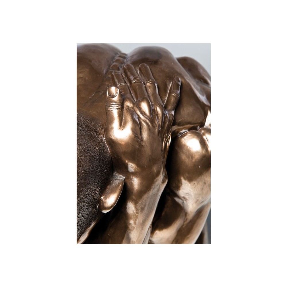 Abraço nu bronze homem estátua