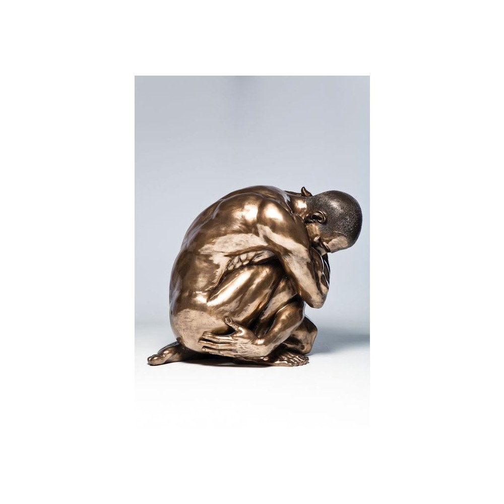 Standbeeld Man Hug Nude Bronze
