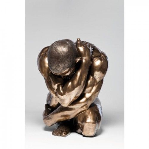 Statue Man Hug Nude Bronze