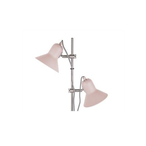 Lâmpada de chão 2 manchas de metal rosa e cromo delgado