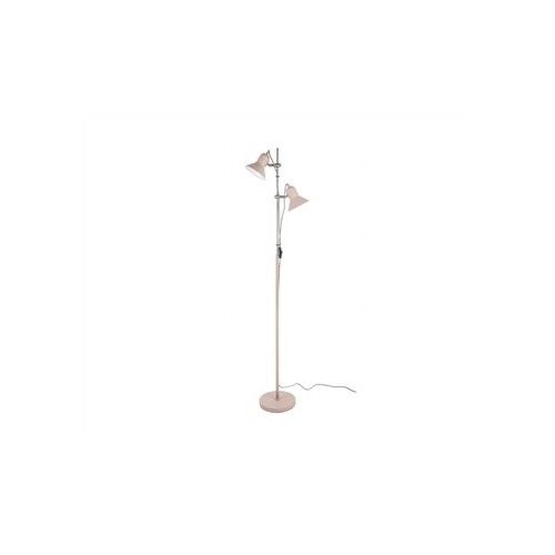 Lâmpada de chão 2 manchas de metal rosa e cromo delgado