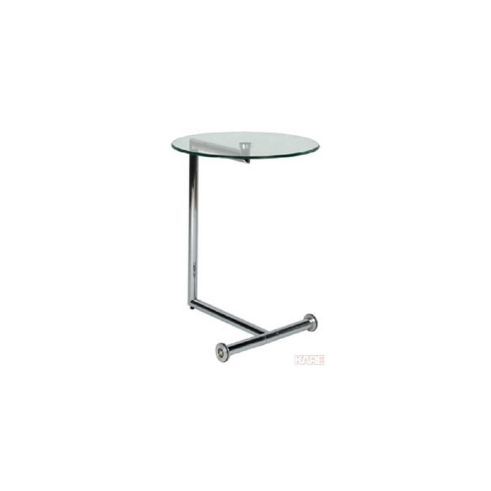 Beistelltisch in Glas und Chrom Easy Living Kare Design