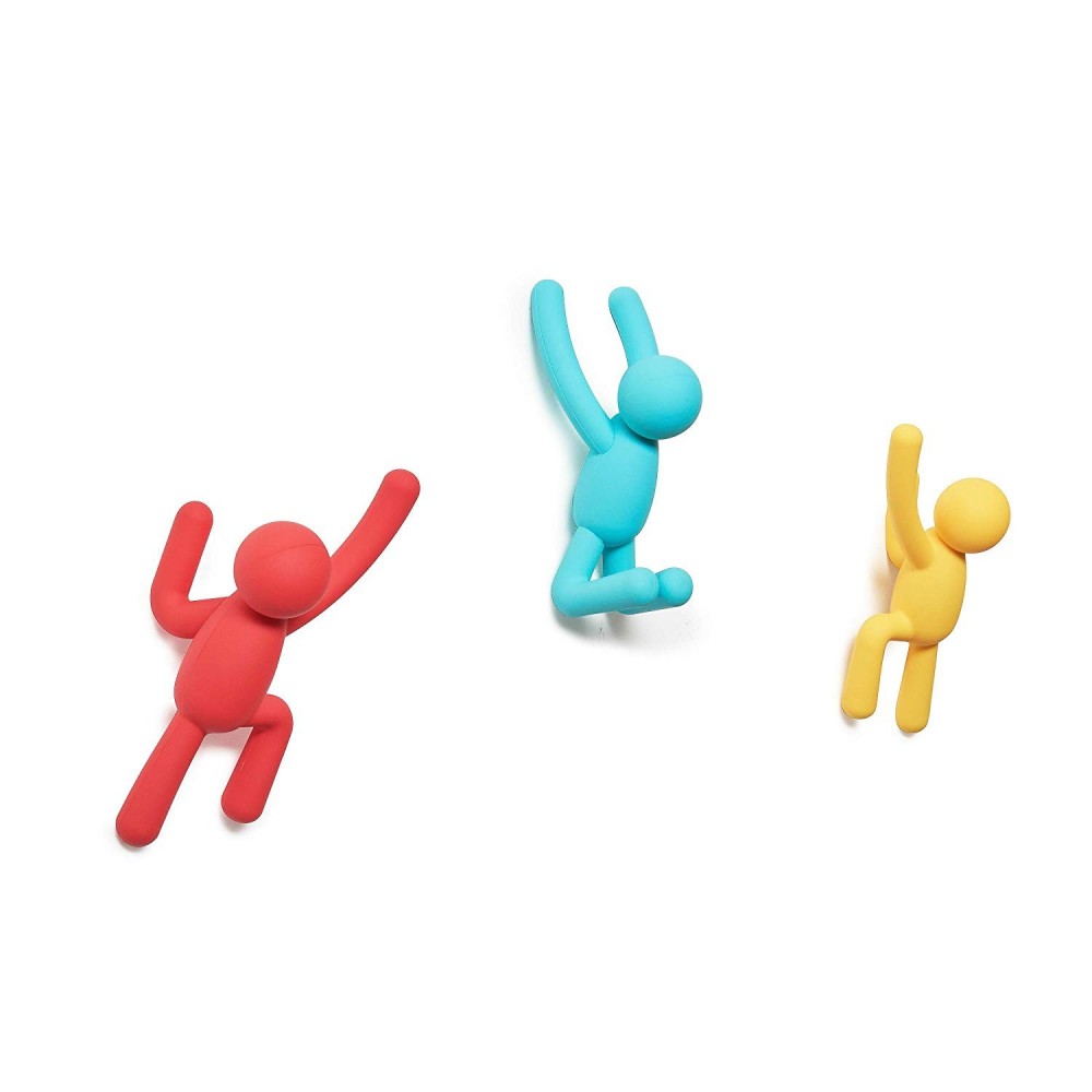 Set di 3 ganci da parete BUDDY multicolori