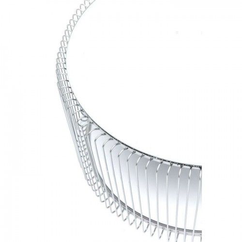 Set di 2 tavolini argento e specchio Wire